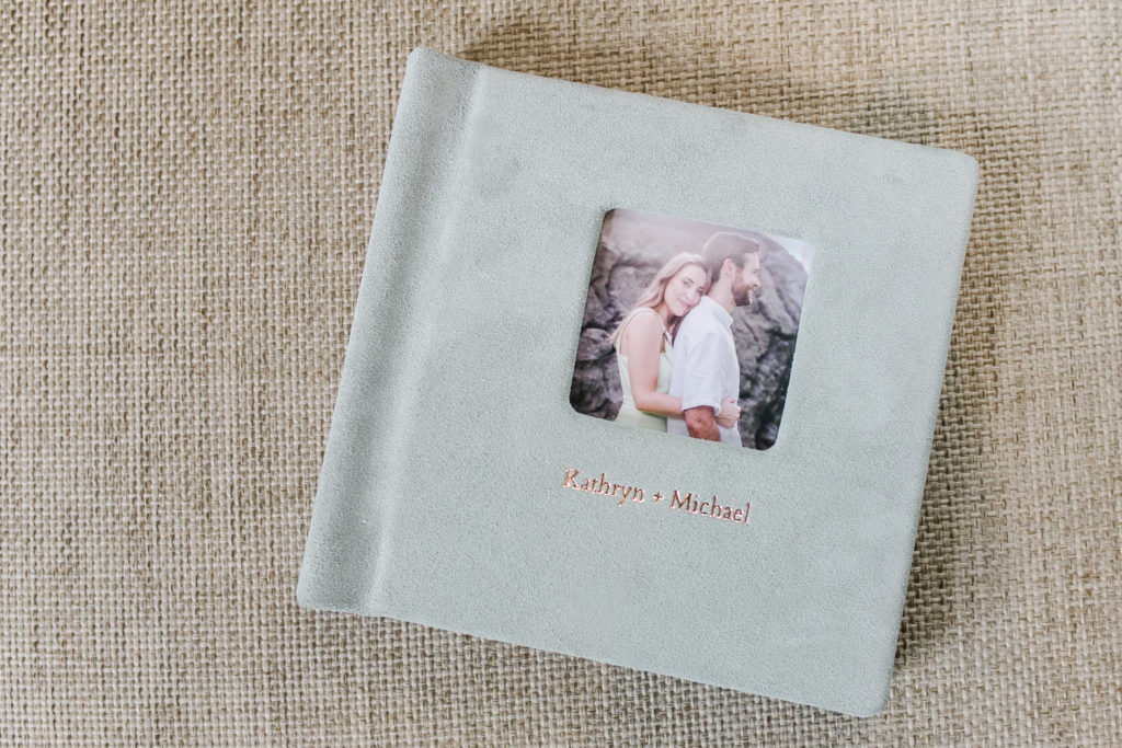 engagement-photos-in-guest-signature-book-for-wedding