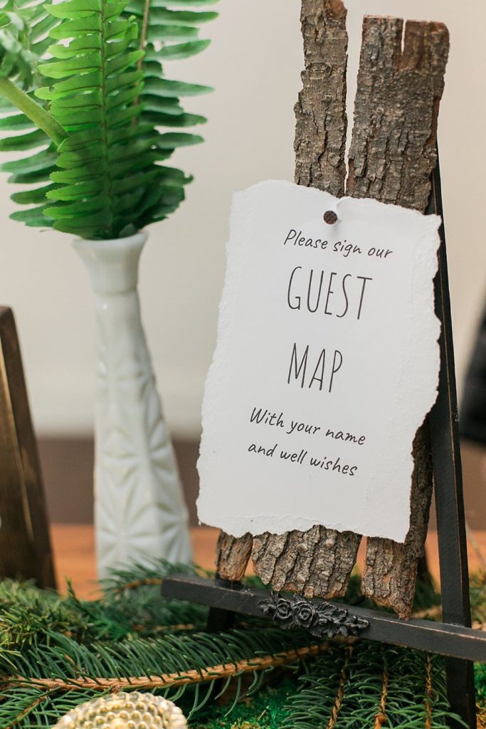 sign our guest map wedding reception decor by the Jepsons