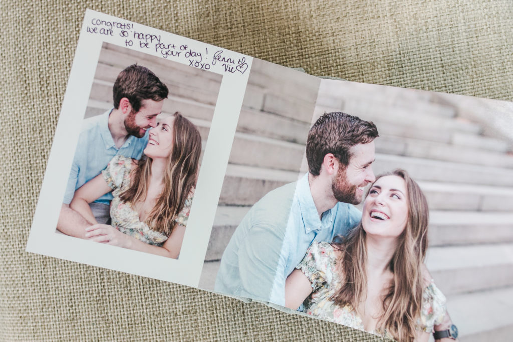 wedding-guest-signature-book-with-engagement-photos